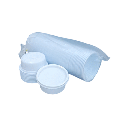 Plastic food container with lid