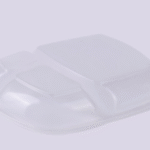 Big Meal Plate Lid – 3 Compartments – Transparent
