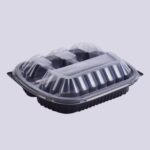 Small Meal Plate - 4 Compartments - Black